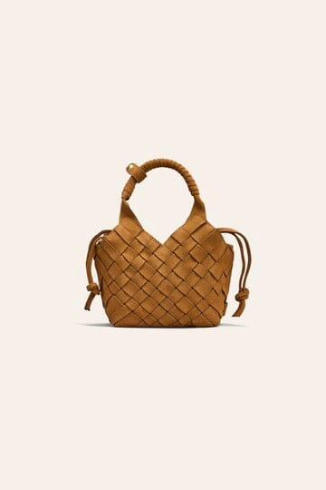 CALAJADE Leather shopper "MISU" MINI - black