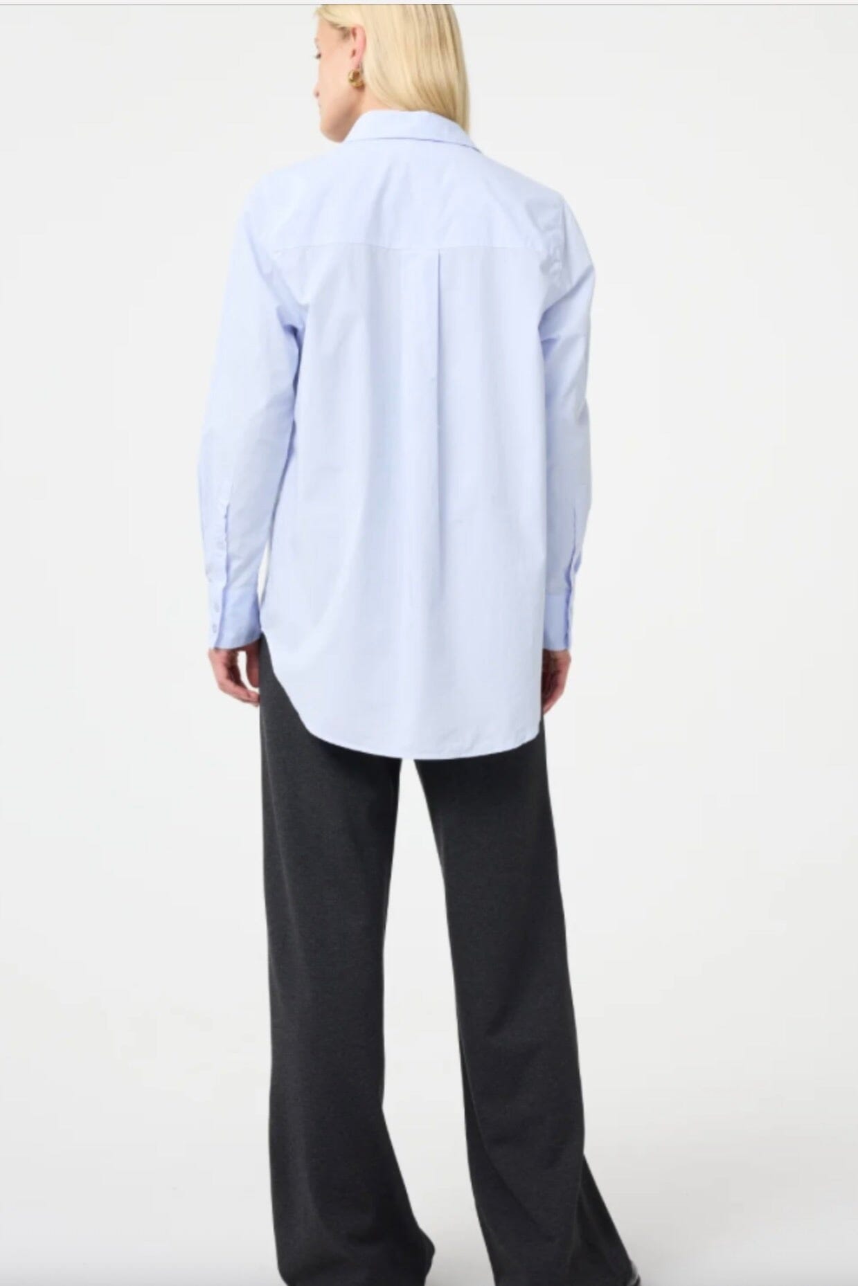 KNIT TED Popeline Hemd "LIES" hellblau