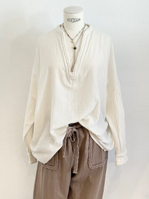 NOTSHY Baumwollbluse "CLOVIS" off-white