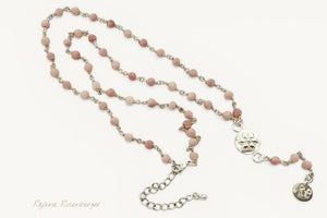 REJANE ROSENBERGER DESIGN Silber-/Stein Rosenkranz "Ninette" div. Steine