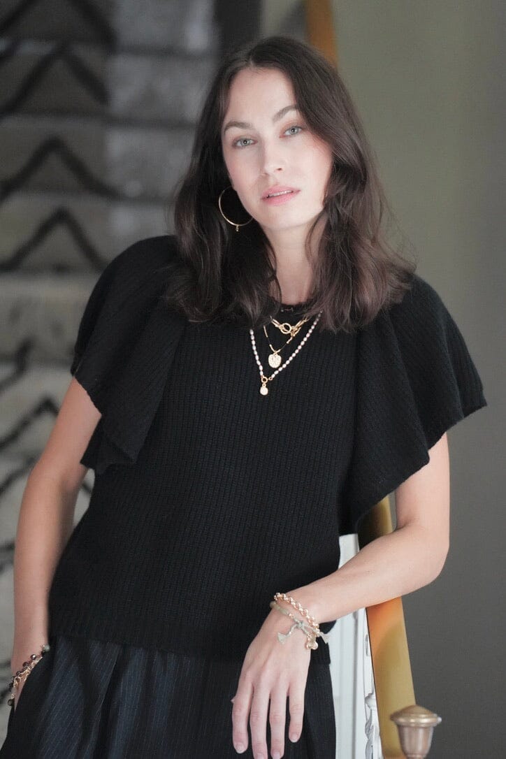 Choice by Réjane Rosenberger Cashmere Puffaermelpullover "Cara" schwarz