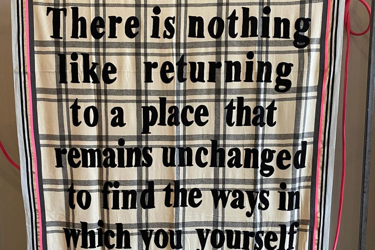 KARIEN BELLE WOOL Plaid "POETRY" off-white/black