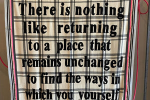 KARIEN BELLE WOOL Plaid "POETRY" off-white/black