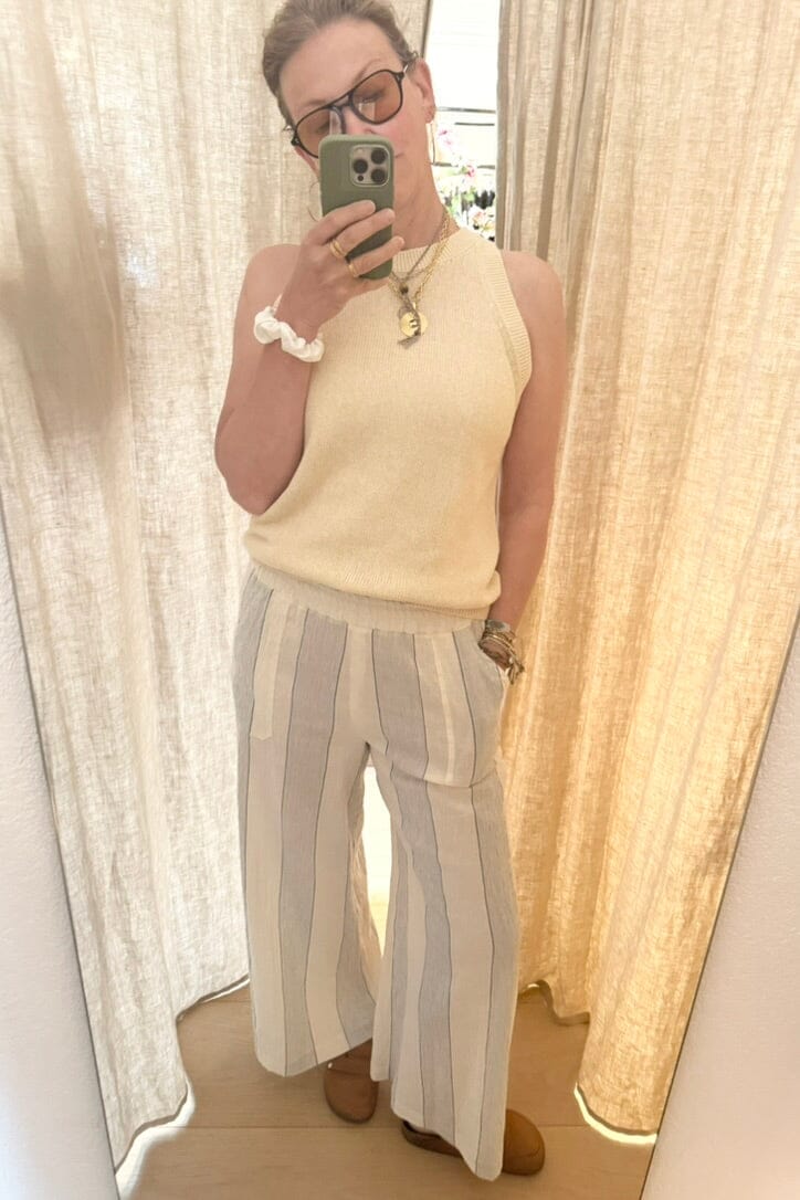 VIA MASINI  Baumwollhose "CONCHI" blue