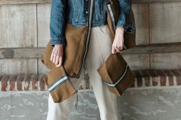 LEINEN toilet bag "JIL" cinnamon