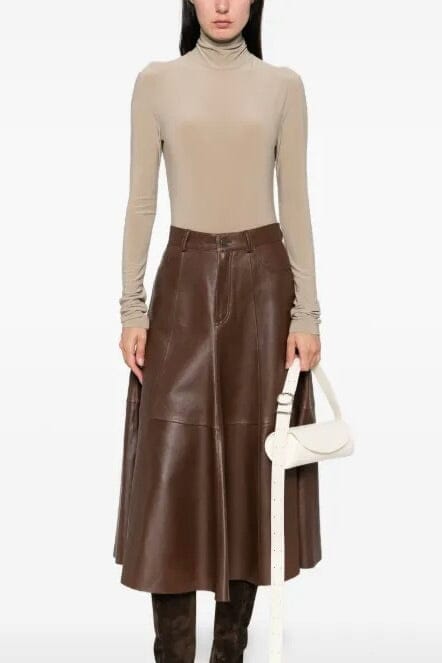 HAIKURE Lederjupe "SERENITY" brown