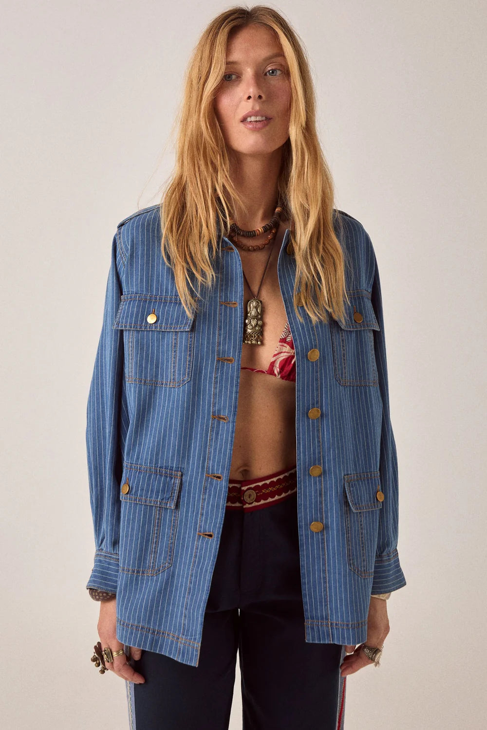 MAISON HOTEL Baumwolljacke "NOA" pacific stripe