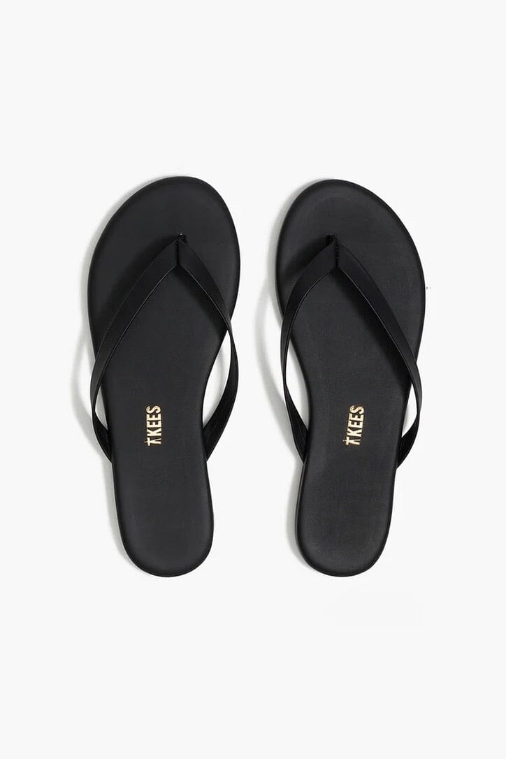 TKEES Leder Flip Flop "BOYFRIEND" schwarz
