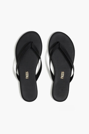 TKEES Leder Flip Flop "BOYFRIEND" schwarz