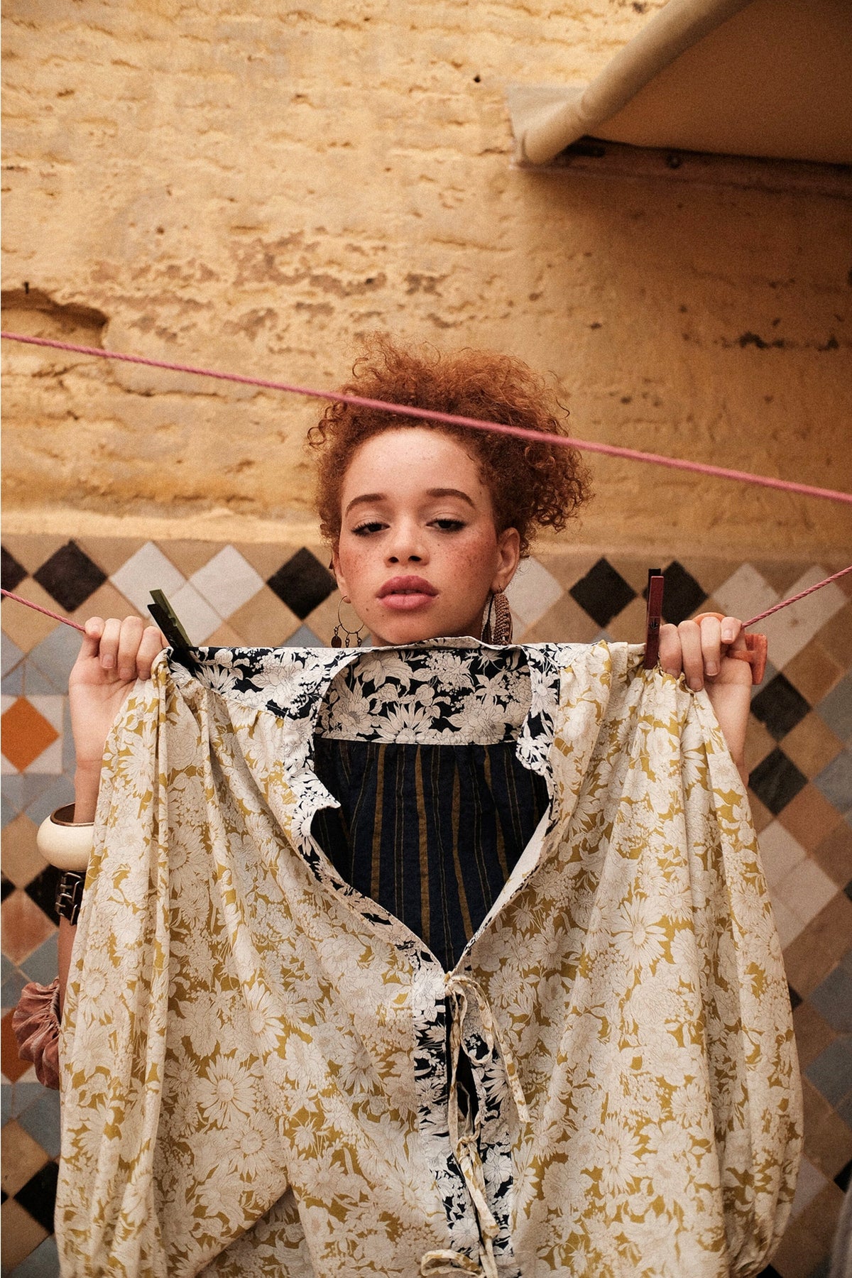 CLARAMONTE cotton blouse "Nina" patch black