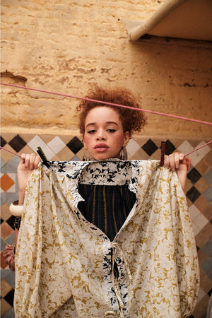 CLARAMONTE cotton blouse "Nina" patch black