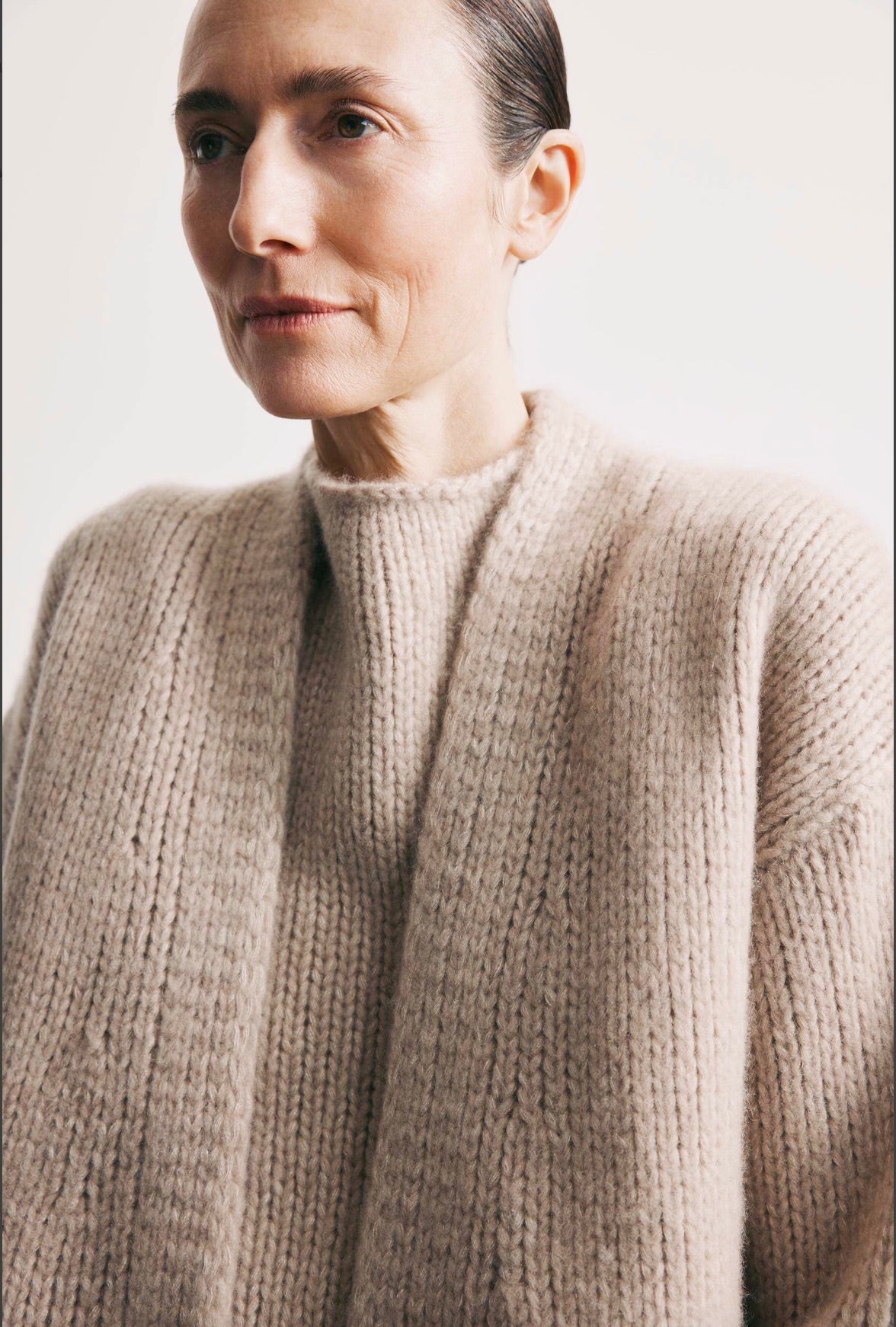 FFC Cashmere/Seiden Jacke "PURE" sand méliert