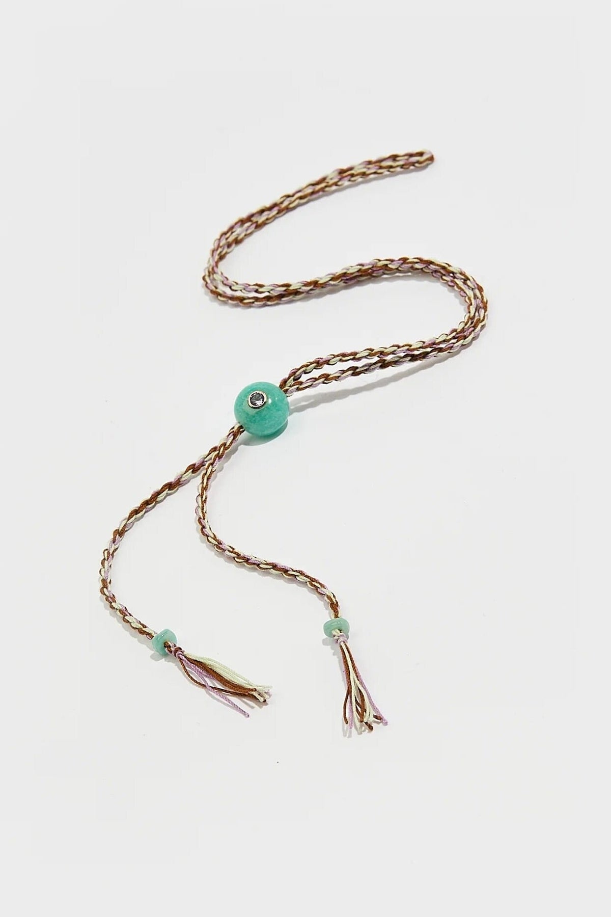 TAMARA TAICHMANN cotton necklace "Scarlett" Amazonite turquoise