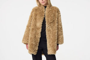KNIT TED Fakefur Jacke "AKI" hazel