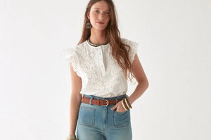 MAISON HOTEL Baumwollbluse "ASHANTI" bianco