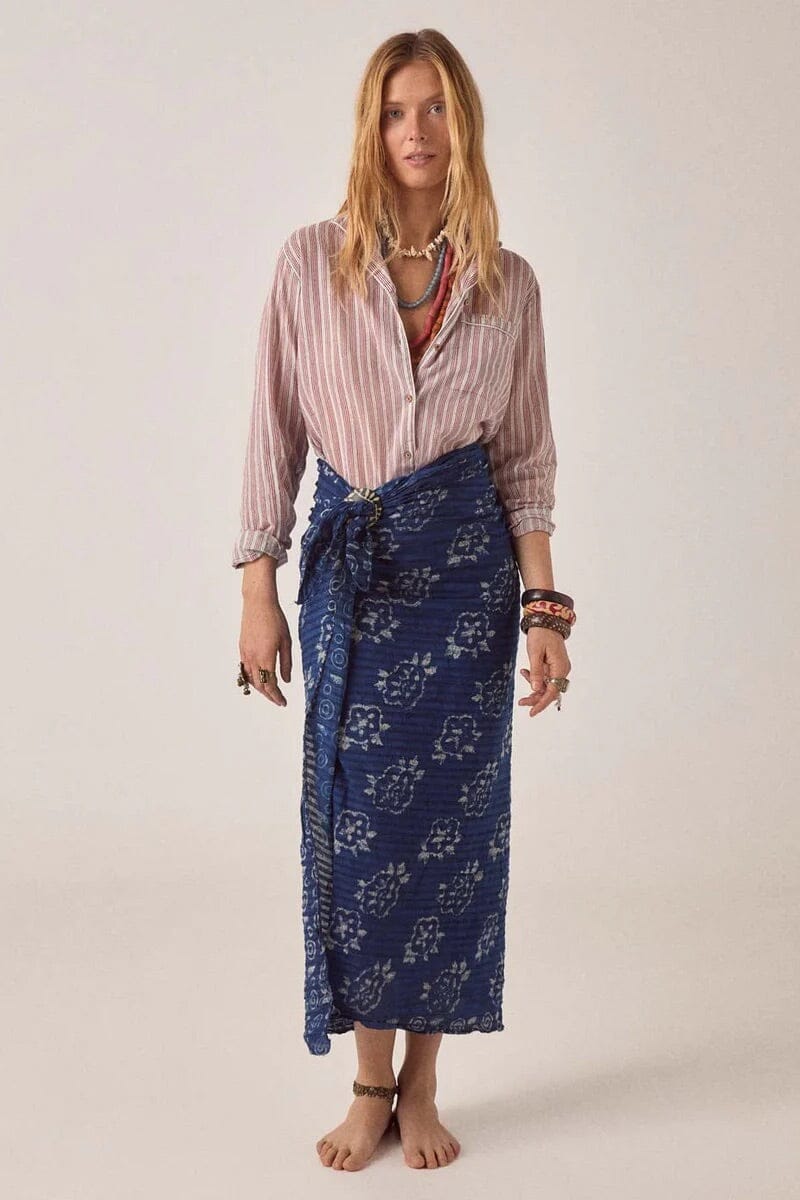 MAISON HOTEL Baumwollpareo "SAMBA" indigo