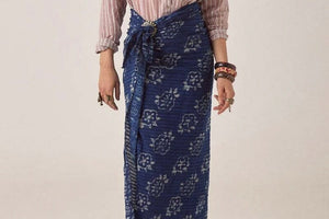 MAISON HOTEL Baumwollpareo "SAMBA" indigo