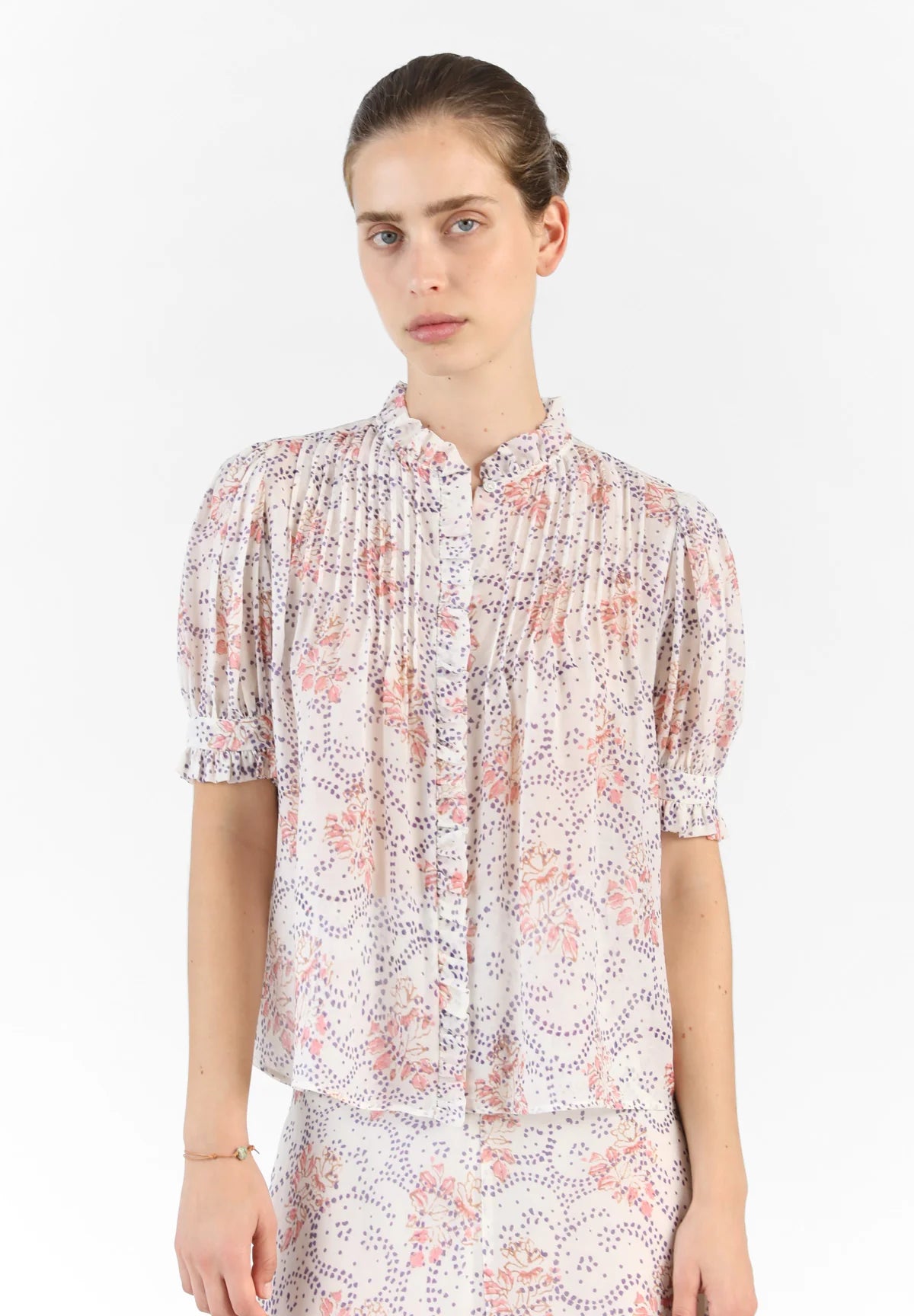 MASSCOB Kurzarmbluse "ELYRIA" berry flower