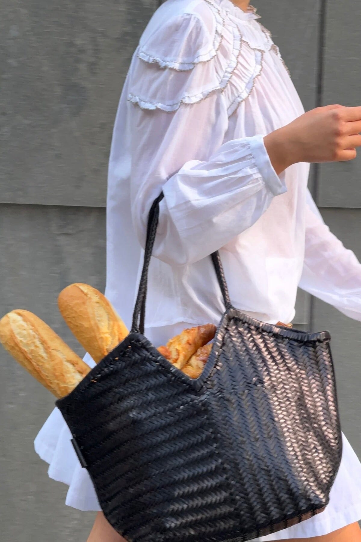 CALAJADE Ledershopper "HUMI" schwarz