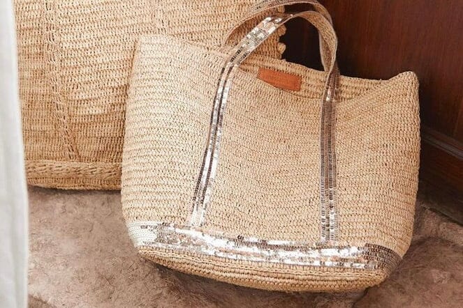 VANESSA BRUNO Raffia Basic Tote Size L