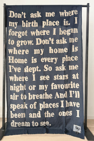 KARIEN BELLE Pashmina "POETRY"storm/sand