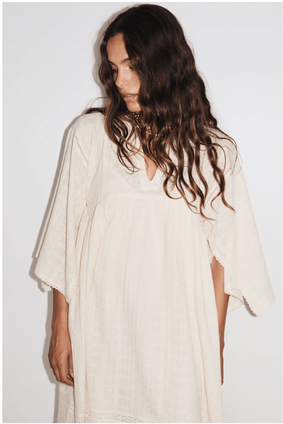 STELLA FOREST Baumwollkleid "ELOISE" off-white