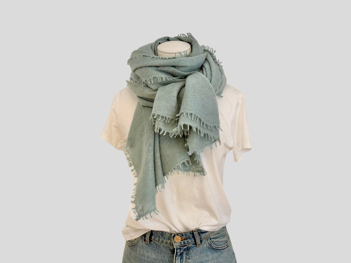 Choice by Réjane Rosenberger cashmere scarf gray méliert (MS-70027)