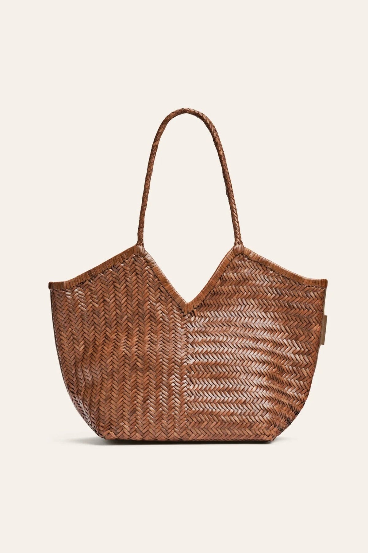 CALAJADE Ledershopper "HUMI" nutmeg