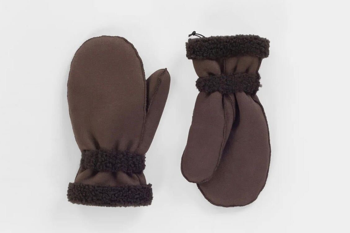 KNIT TED Fakefur Handschuhe "Kitty" chocolate