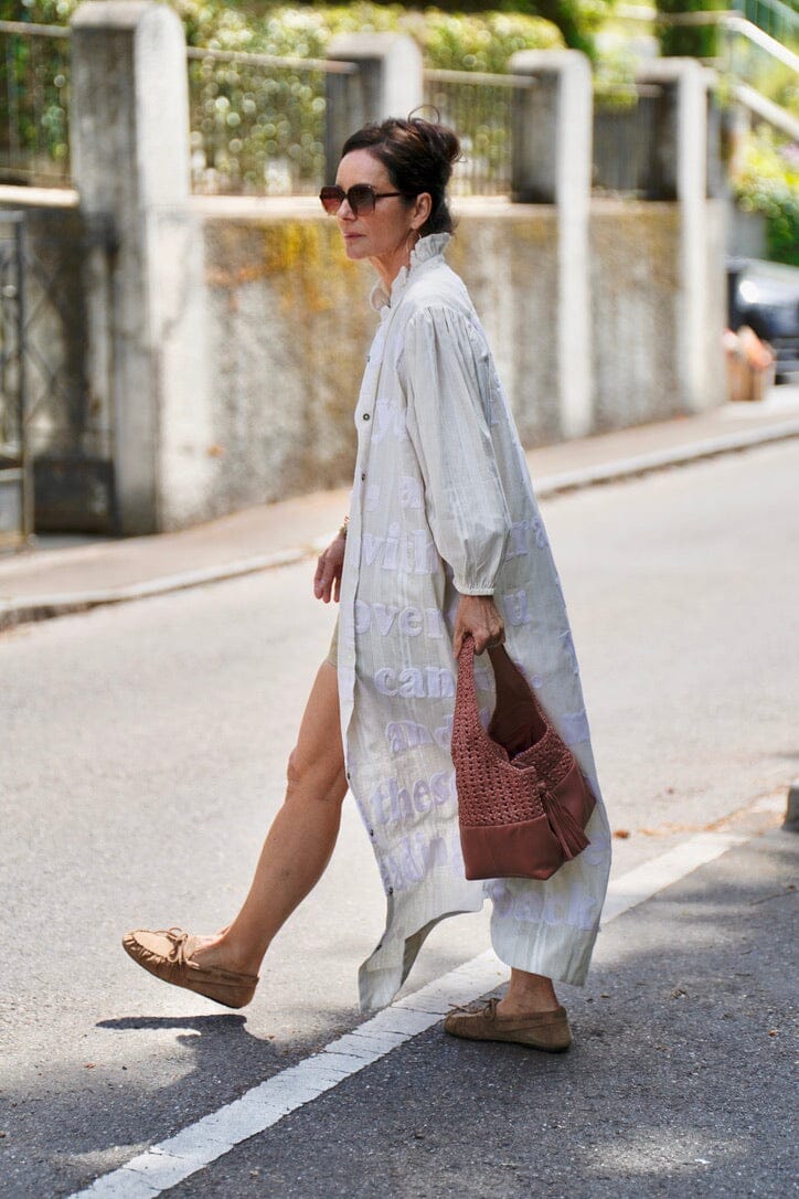 KARIEN BELLE Kimono Kleid "POETRY"off-white