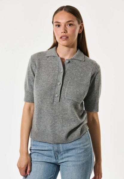 DEA KUDIBAL polo sweater "MONICADEA" gray mélange
