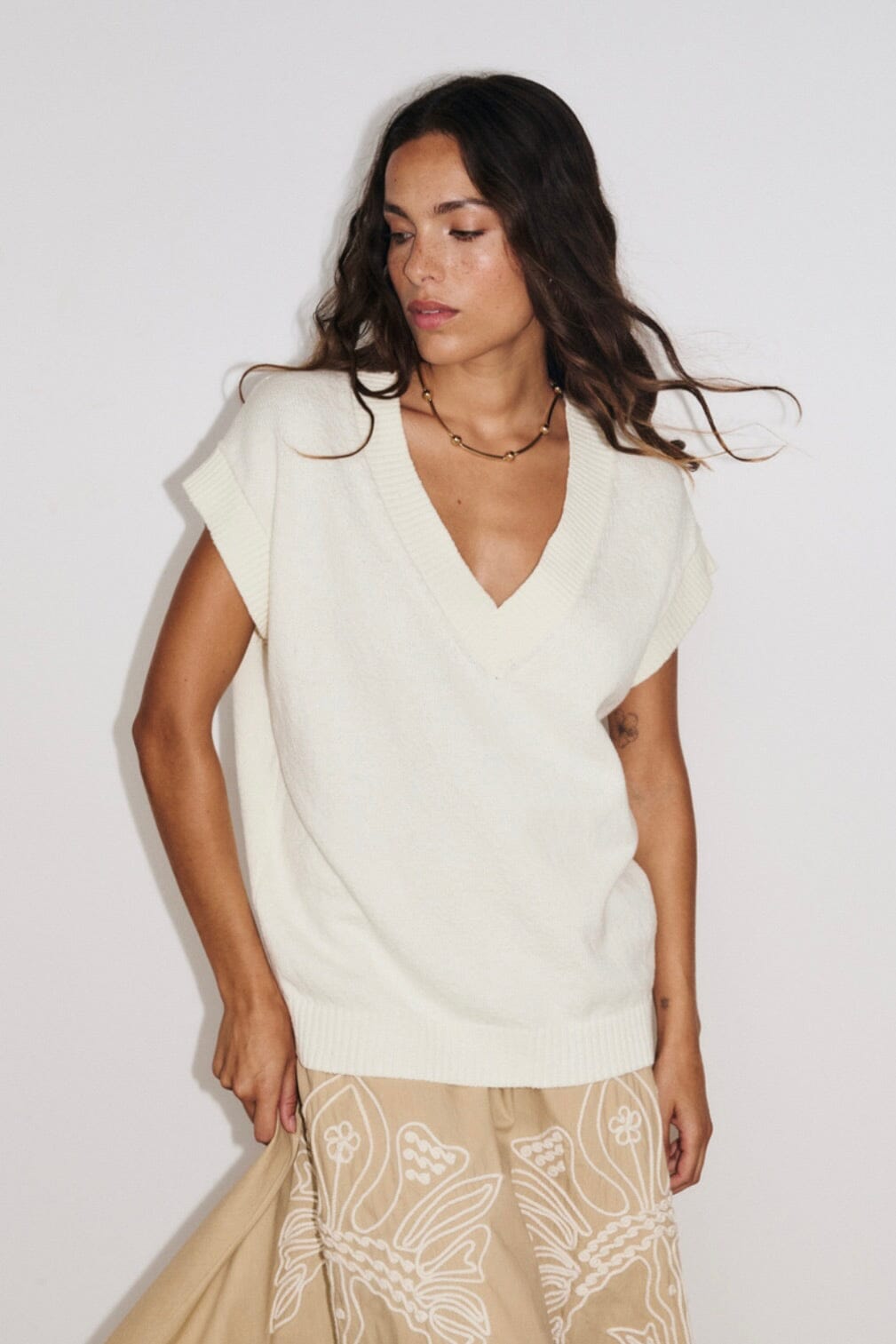 STELLA FOREST cotton blouse "ISOLDE" off-white