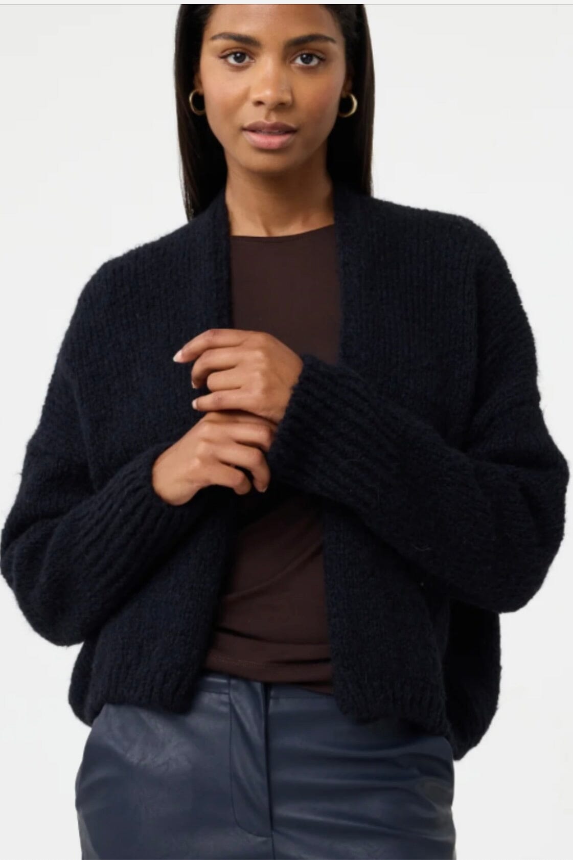 KNIT TED Kuschel Strickjacke "BECKY" night blue