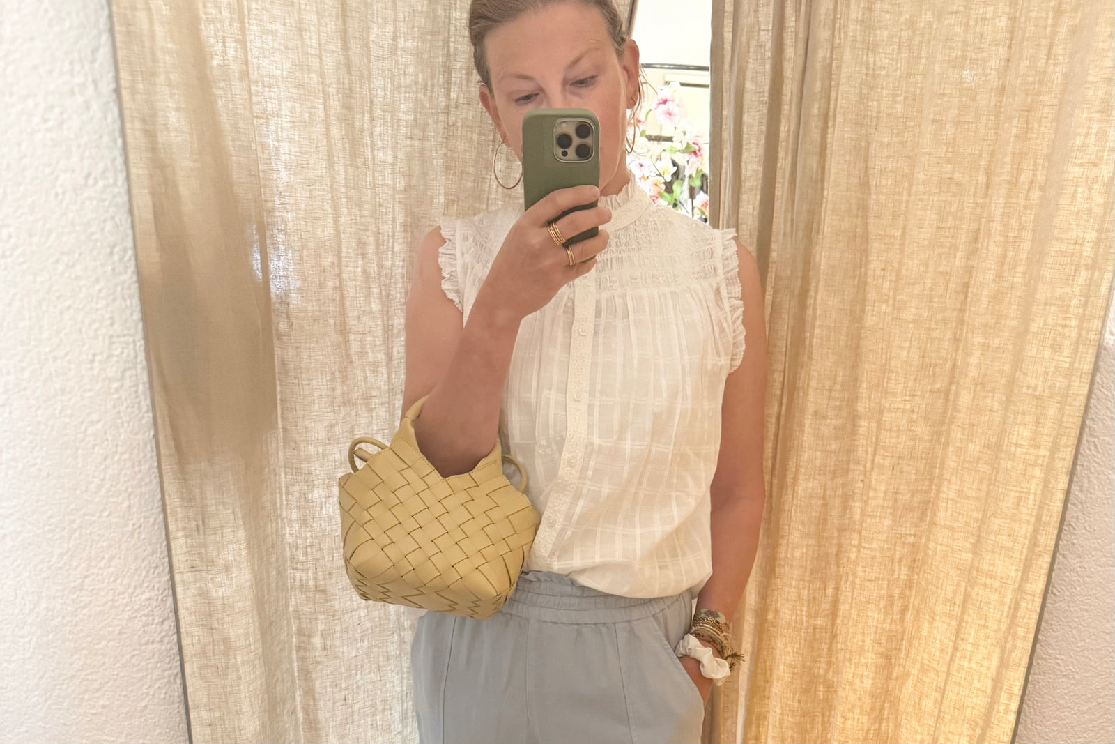 MAISON HOTEL Baumwollbluse "ELVIS" off-white