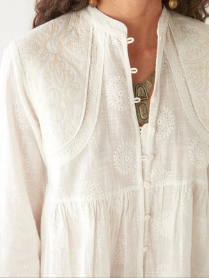 MAISON HOTEL Baumwollbluse "ARIANA" ivory