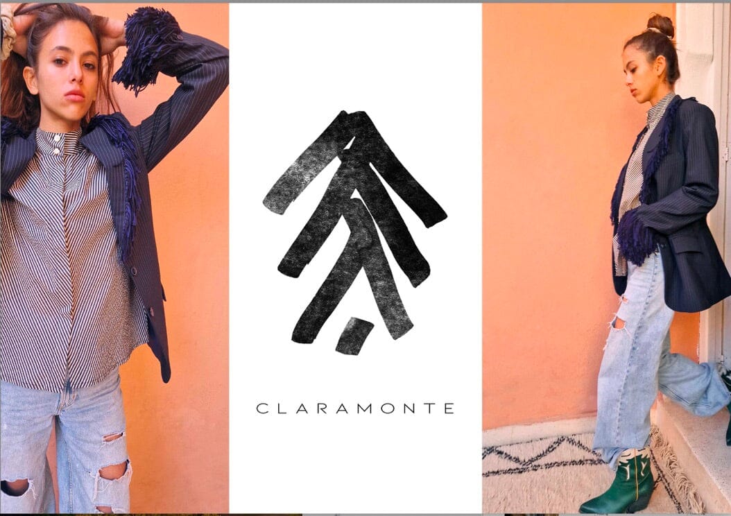 CLARAMONTE Blazer tailliert "INUIT" navy stripe