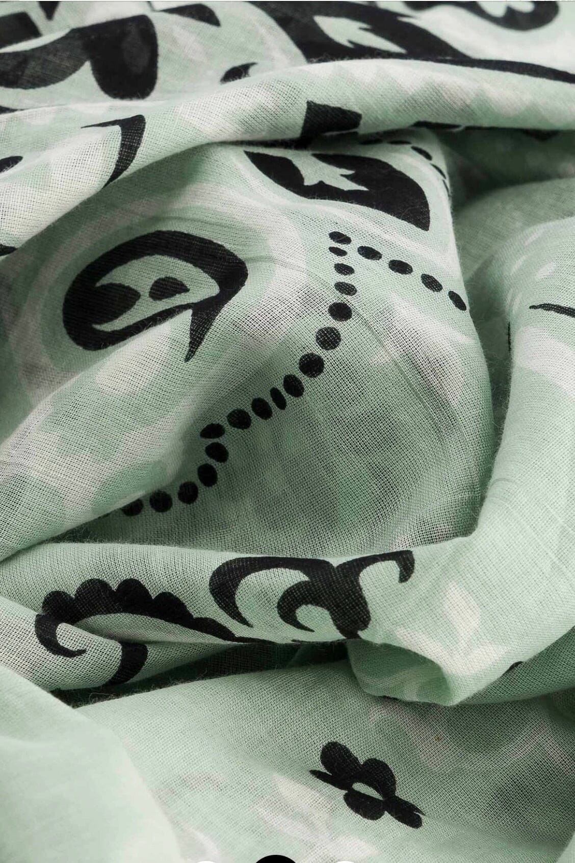 MAISON LECOMTE FLAMANT Baumwollschal "Bandana" mint