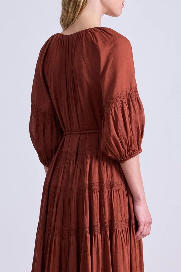 APIECE APART Maxikleid "Santa Cecilia" smoked paprika
