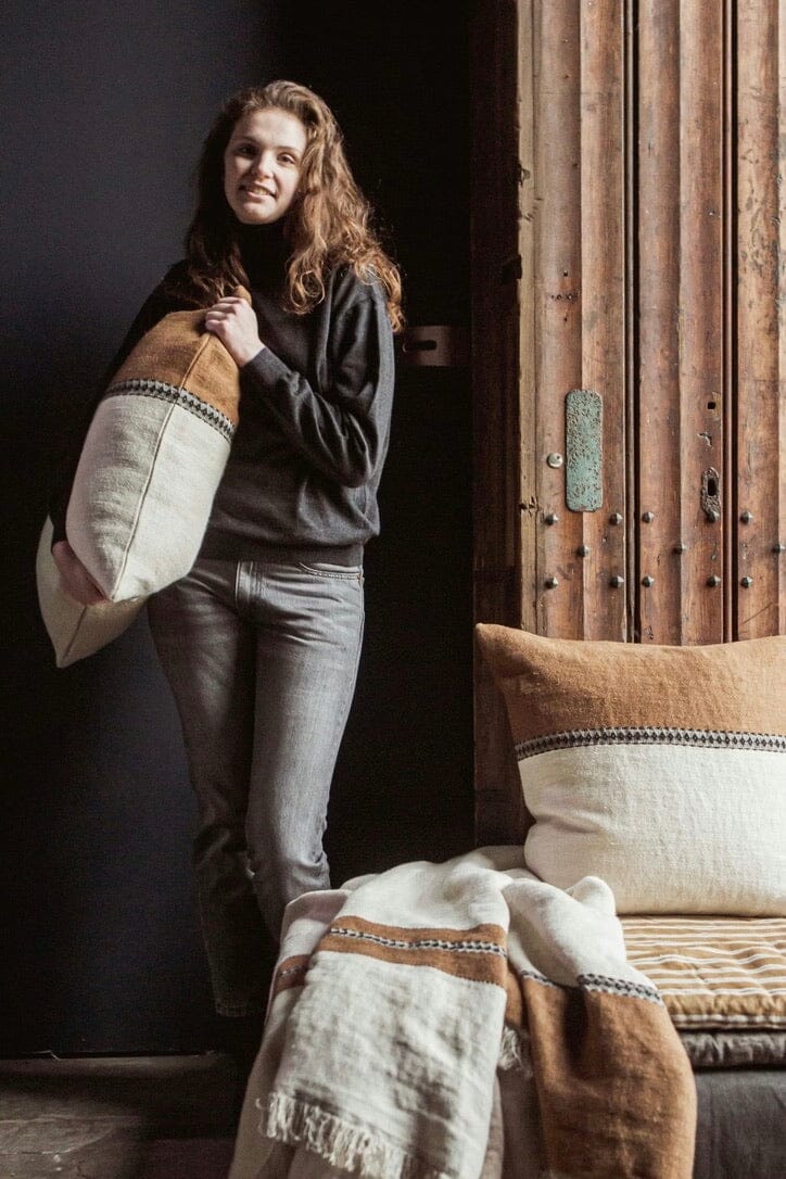 LIBECO Linen pillow "PATAGONIA" natural 63x63