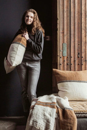 LIBECO Linen pillow "PATAGONIA" natural 63x63