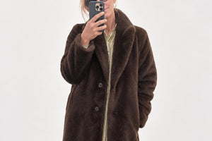 HELMUR Fakefur Mantel "VICTORIA" cacao