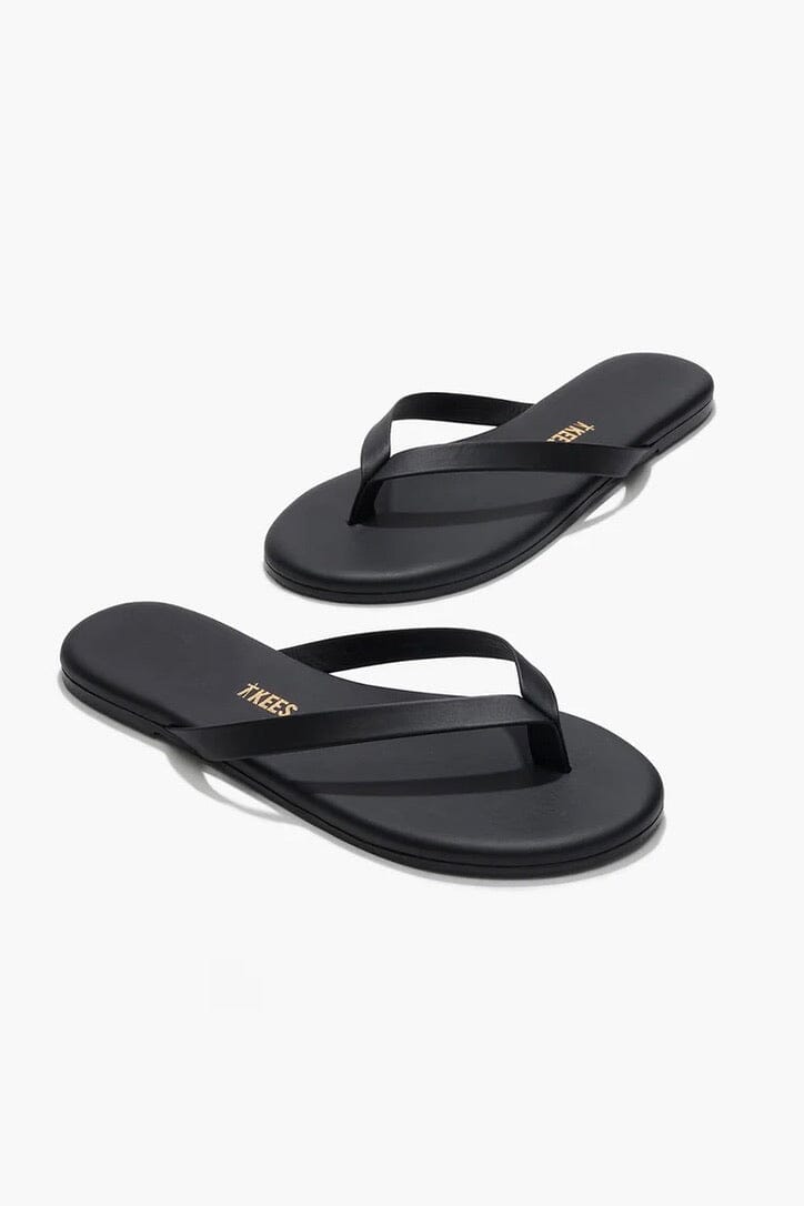 TKEES Leder Flip Flop "BOYFRIEND" schwarz