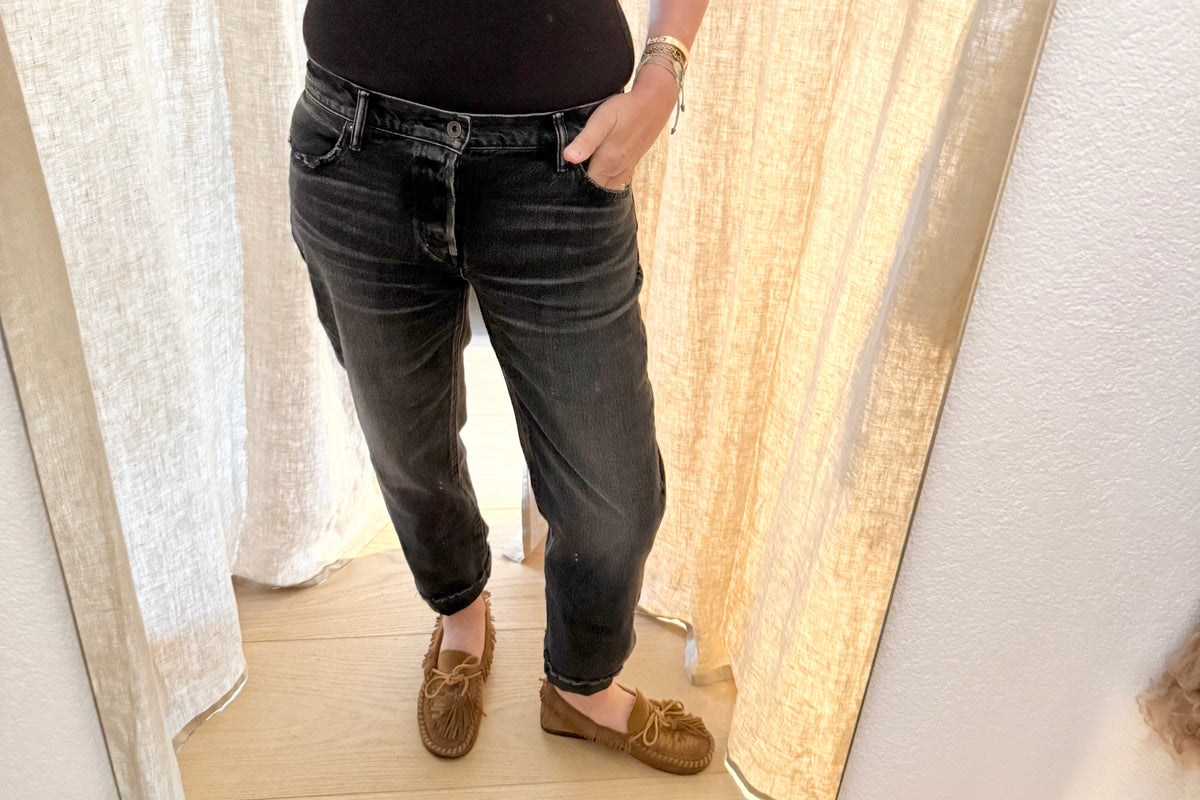 BORO Denim Cropped Jeans "SAPPORO" black wash