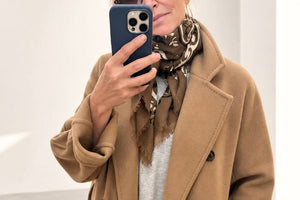 MAISON LECOMTE FLAMANT Wool/Cashmere "Scarf" hazelnut