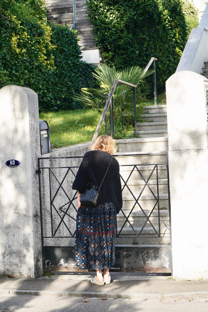 CALAJADE Leather shopper "MISU" MINI - black