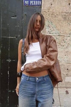 Super Soft Lederjacke "JOCELYNE" tan braun