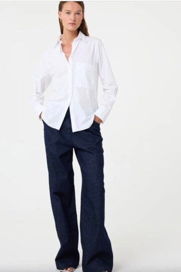 KNIT TED Popeline Hemd "LIES" weiss