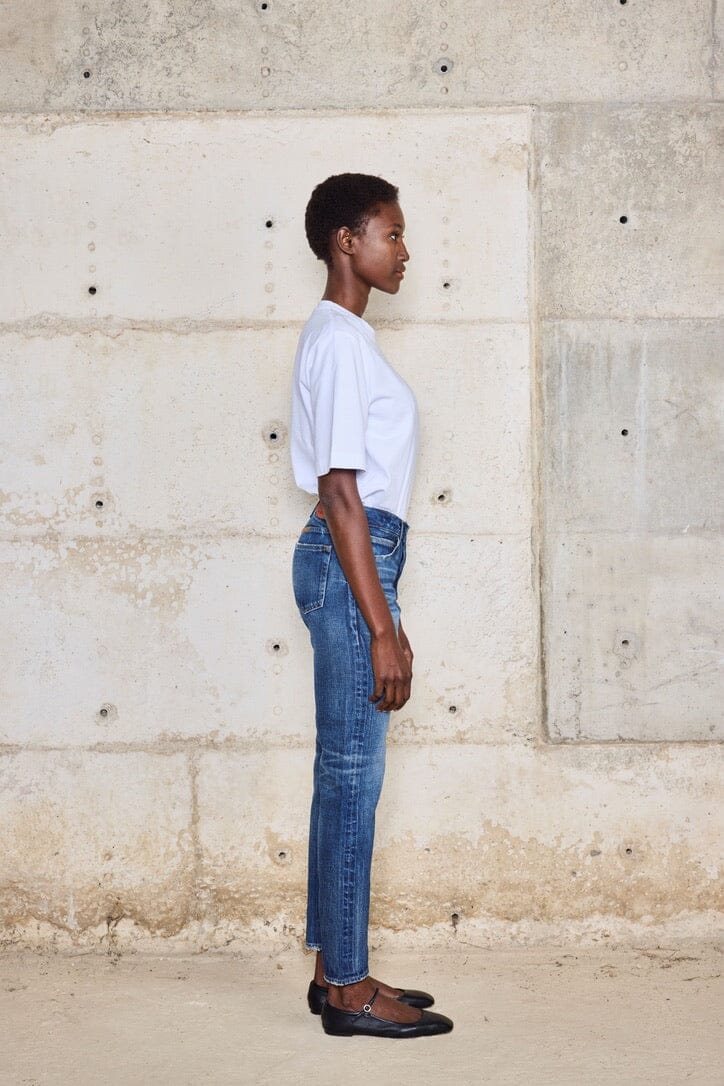 BORO Denim Cropped Jeans "SAPPORO" winter blue washed