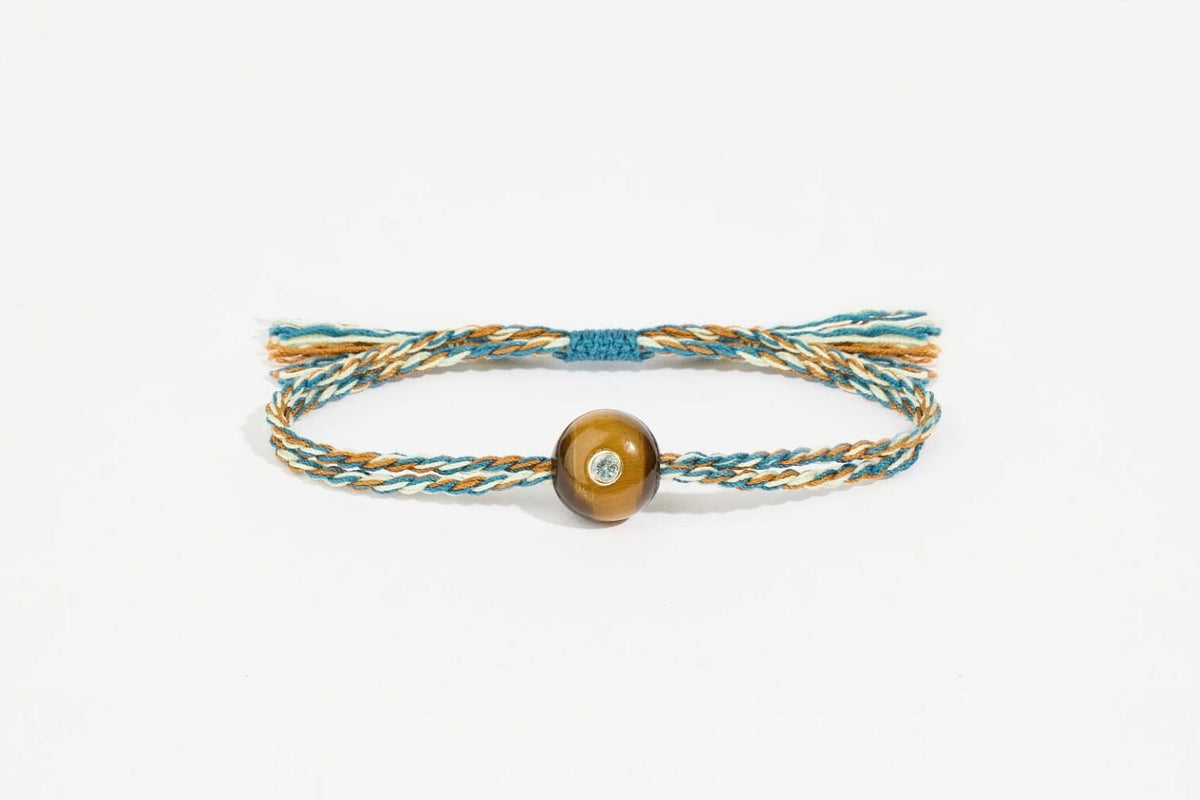 TAMARA TAICHMANN cotton bracelet "Scarlett" sand/cinnamon/black