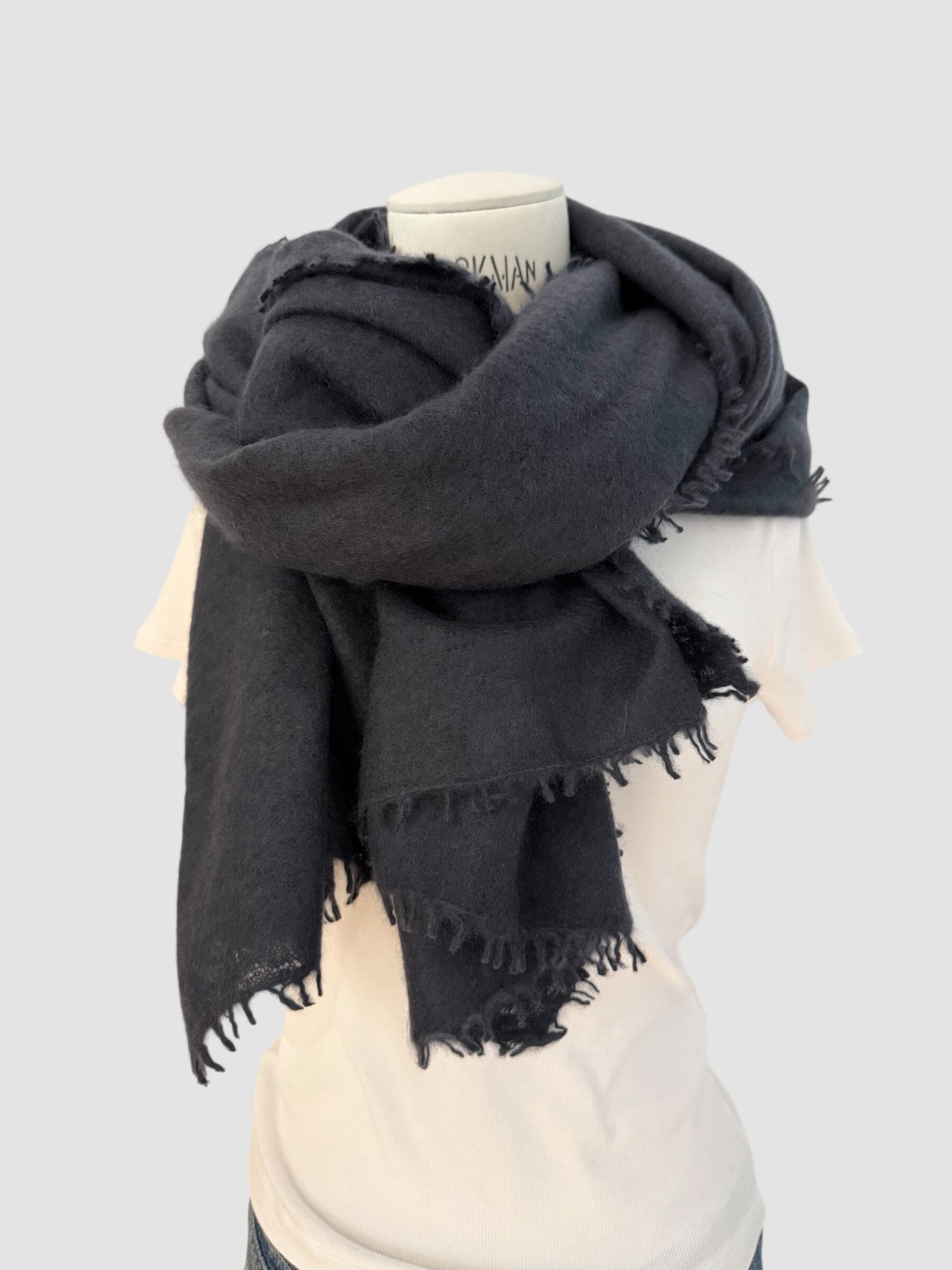 Choice by Réjane Rosenberger cashmere scarf gray méliert (MS-70027)